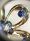 Boucles d'oreilles Boucles d’oreilles fleurs en or jaune 14 carats, saphirs et diamants 58 Facettes