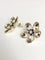 Boucles d'oreilles Boucles d’oreilles fleurs en or jaune 14 carats, saphirs et diamants 58 Facettes