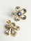 Boucles d'oreilles Boucles d’oreilles fleurs en or jaune 14 carats, saphirs et diamants 58 Facettes