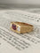 Bague 62.5 Bague Art déco en or jaune 18K avec rubis non chauffé et diamants 58 Facettes