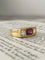 Bague 62.5 Bague Art déco en or jaune 18K avec rubis non chauffé et diamants 58 Facettes