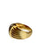 Bague 53.5 Bague godronnée en or jaune 18k sertie de diamants 58 Facettes