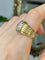 Bague 53.5 Bague godronnée en or jaune 18k sertie de diamants 58 Facettes