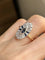 Bague 50.5 Bague Art déco pavée en or jaune 18K et platine, saphirs et diamants 58 Facettes