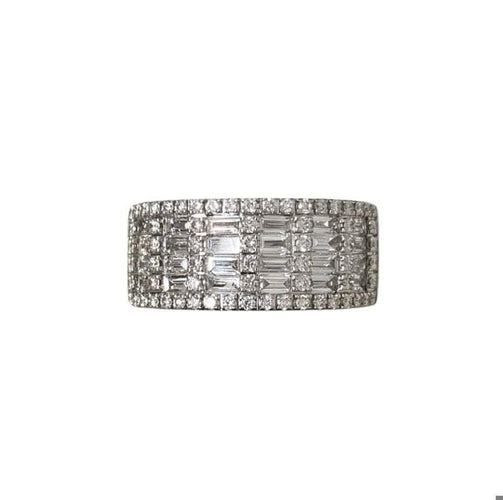 Bague 53 Bague - Or blanc 18 carats et diamants 58 Facettes