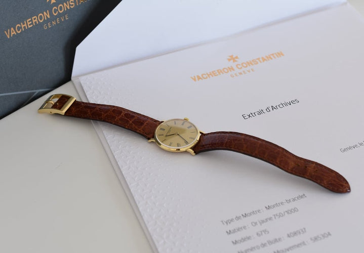 Montre Vacheron Constantin - Montre extra-plate calibre 1003 en or jaune 18 carats 58 Facettes VC-100