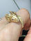 Bague 59 Bague tête de bélier en or jaune 18K et rubis 58 Facettes