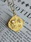 Pendentif Pendentif porte-photo Art nouveau en or jaune et or vert 18K 58 Facettes
