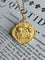 Pendentif Pendentif porte-photo Art nouveau en or jaune et or vert 18K 58 Facettes