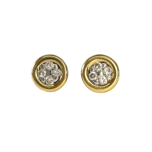 Boucles d'oreilles Boucles d'oreilles clous en or jaune et diamants 58 Facettes INV070