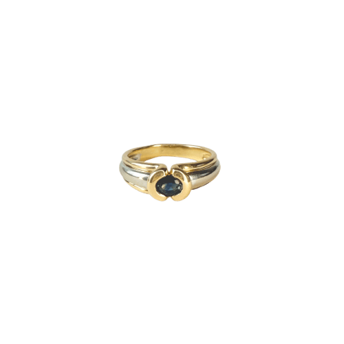 Bague 52 Bague deux ors saphir – Années 1990 58 Facettes