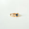 Bague 52 Bague jonc n° 102 en or jaune et or blanc 18 carats, saphir 58 Facettes