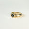 Bague 52 Bague jonc n° 102 en or jaune et or blanc 18 carats, saphir 58 Facettes
