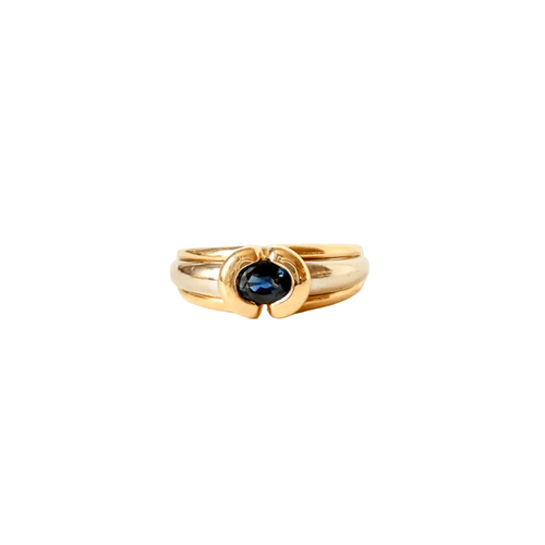 Bague 52 Bague deux ors saphir – Années 1990 58 Facettes
