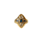 Bague 57 Bague navette en or jaune et gris, saphirs et diamants 58 Facettes