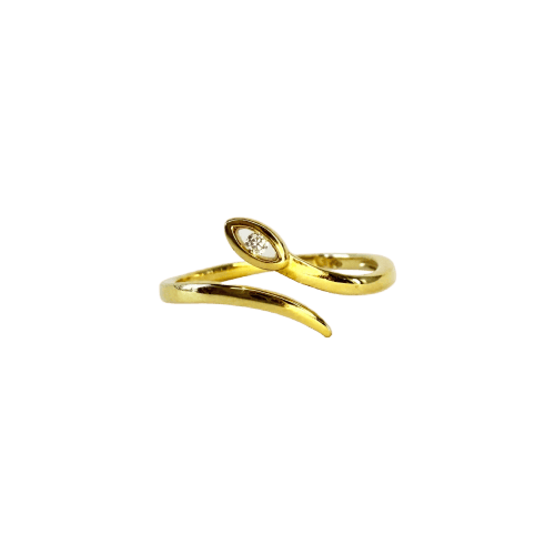 Bague 53 Bague serpent en or jaune et diamant 58 Facettes INV051