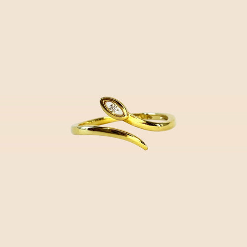 Bague 53 Bague Serpent or jaune et diamant 58 Facettes INV051