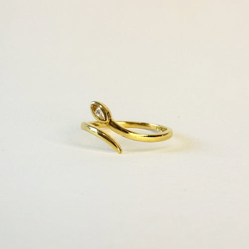 Bague 53 Bague Serpent or jaune et diamant 58 Facettes INV051