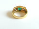 Bague 56 Bague jonc en or jaune 18 ct, émeraude et diamants 58 Facettes 002