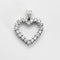 Pendentif Pendentif cœur en or blanc et diamants 3,6 ct 58 Facettes COMP1307-1