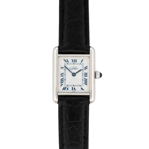 Montre Cartier Tank Must - Montre en argent cadran romain ivoire 58 Facettes 1