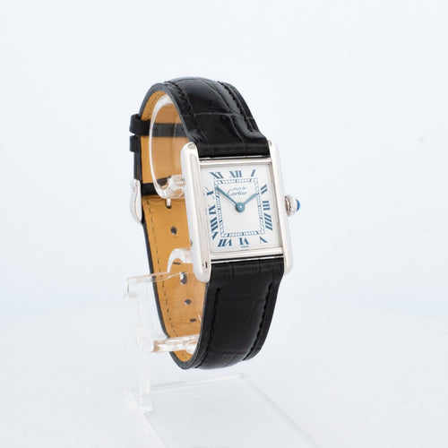 Montre Cartier Tank Must - Montre en argent cadran romain ivoire 58 Facettes 1