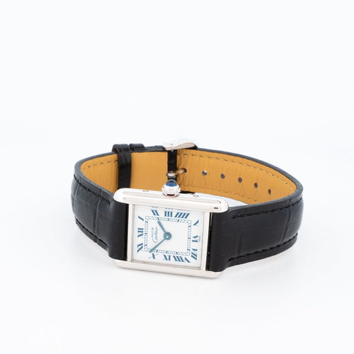 Montre Cartier Tank Must - Montre en argent cadran romain ivoire 58 Facettes 1