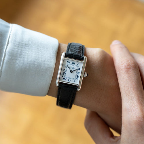 Montre Cartier Tank Must - Montre en argent cadran romain ivoire 58 Facettes 1