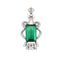 Pendentif Pendentif - Tourmaline et diamants en platine vers 1920 58 Facettes