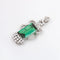 Pendentif Pendentif - Tourmaline et diamants en platine vers 1920 58 Facettes