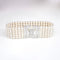 Bracelet Bracelet Art déco en or blanc 18 carats, perles et diamants 58 Facettes