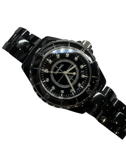 Montre Chanel J12 - Montre automatique 38 mm en céramique noire et diamants 58 Facettes