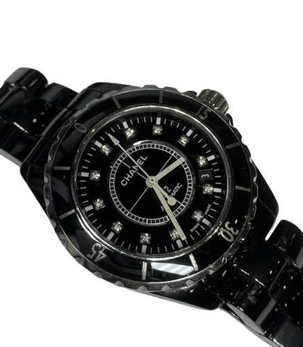 Montre Chanel J12 - Montre automatique 38 mm en céramique noire et diamants 58 Facettes