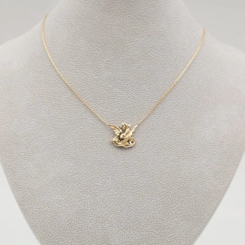 Collier Collier Dragon en or jaune 18K et diamant 58 Facettes