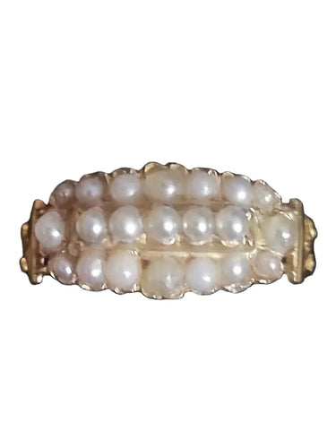 Bague 58 Louis-Philippe - Bague en or jaune 18 carats sertie de perles fines 58 Facettes