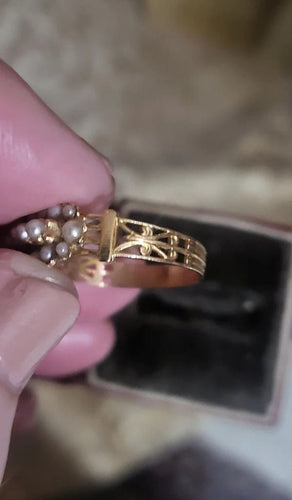 Bague 58 Louis-Philippe - Bague en or jaune 18 carats sertie de perles fines 58 Facettes