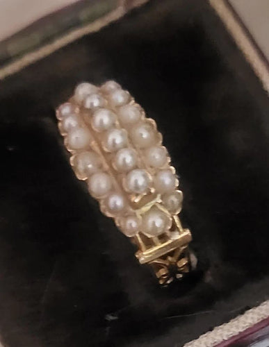 Bague 58 Louis-Philippe - Bague en or jaune 18 carats sertie de perles fines 58 Facettes