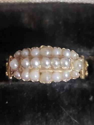 Bague 58 Louis-Philippe - Bague en or jaune 18 carats sertie de perles fines 58 Facettes