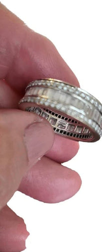 Bague 56 Alliance - Bague en or blanc 18 carats et diamants 58 Facettes