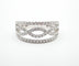 Bague 55 Bague bandeau en or gris et diamants 58 Facettes