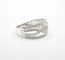 Bague 55 Bague bandeau en or gris et diamants 58 Facettes