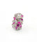 Bague 57 Bague florale vintage en or gris, diamants et rubis 58 Facettes