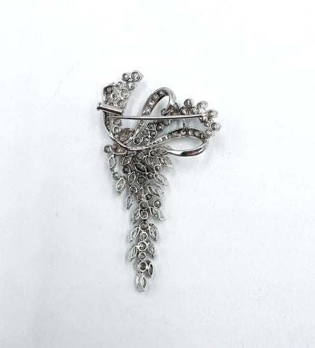 Broche Broche années 50 en or blanc et diamants 58 Facettes