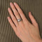 Bague 51 Bague dôme en platine 850 ornée de diamants 58 Facettes