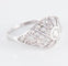 Bague 51 Bague dôme en platine 850 ornée de diamants 58 Facettes