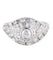 Bague 51 Bague dôme en platine 850 ornée de diamants 58 Facettes