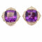 Boucles d'oreilles Piranesi - Boucles d’oreilles en or rose 18 carats améthyste et diamants 58 Facettes