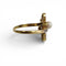 Art Nouveau ring with pearl and old-cut diamonds in 18k yellow gold 