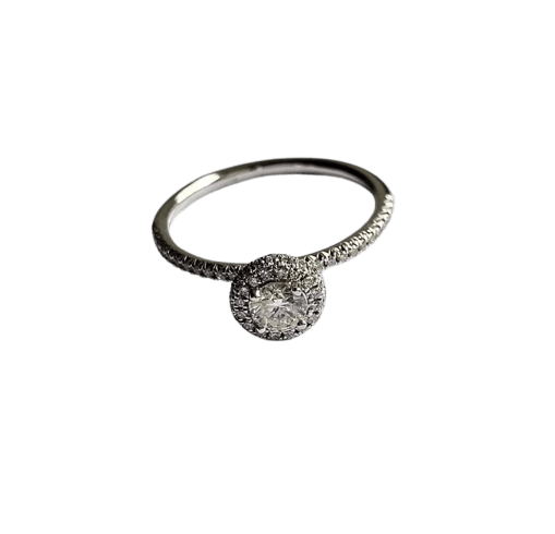 Bague 55 Hulchi Belluni - Bague Eternity en or blanc 18 ct et diamants 58 Facettes 96164-WW-55