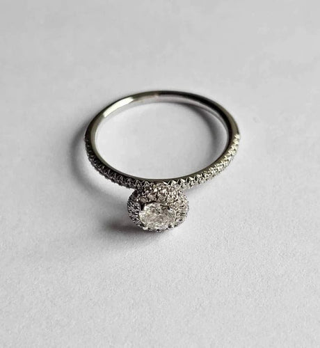 Bague 55 Hulchi Belluni - Bague Eternity en or blanc 18 ct et diamants 58 Facettes 96164-WW-55